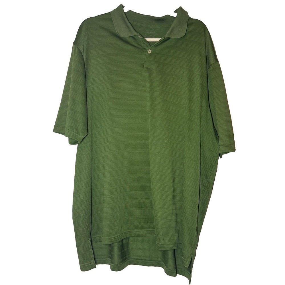 Vintage Y2K Adidas Golf Men's Short Sleeve Polo Shirt Green Size 2XL